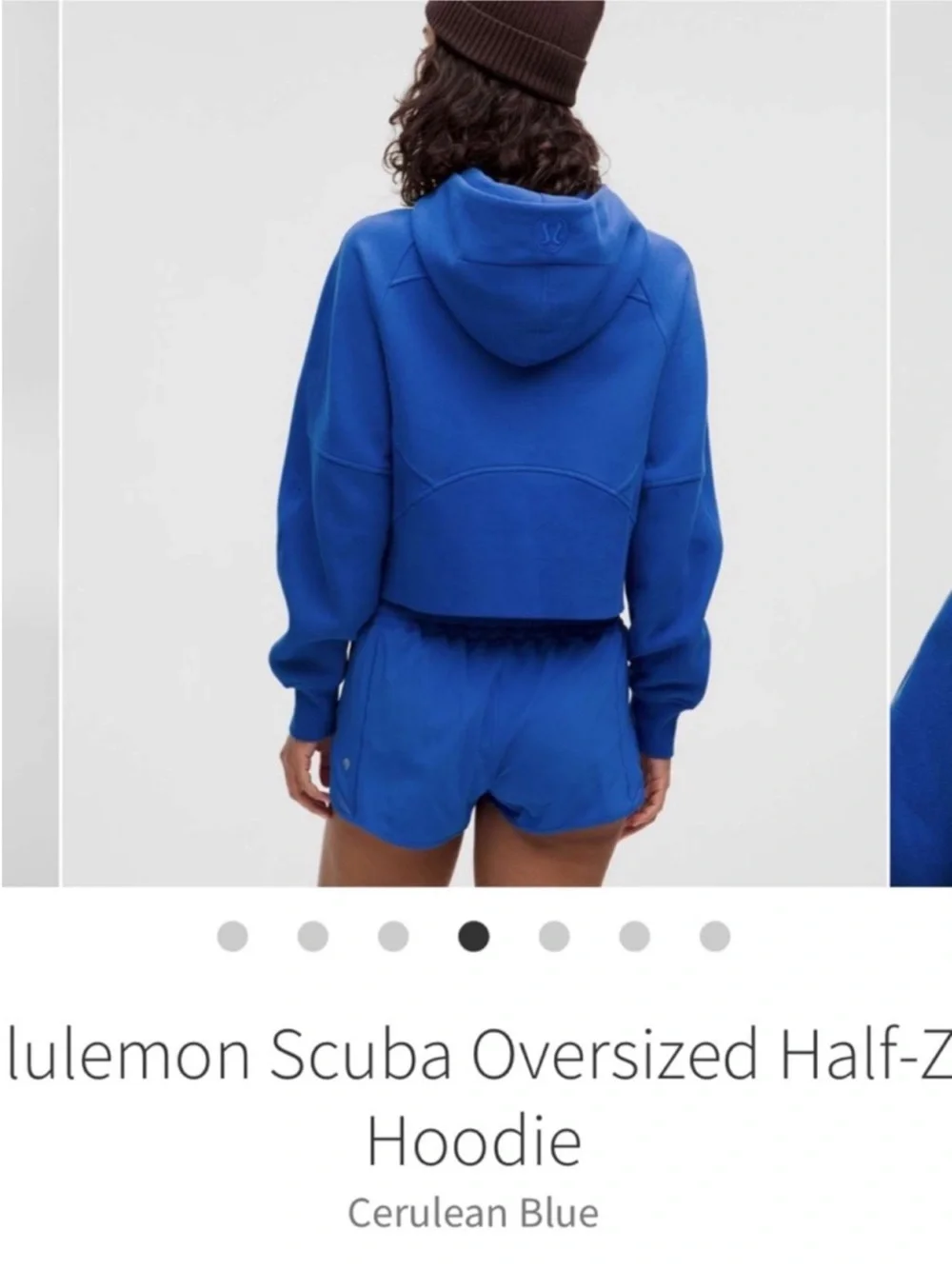 Lululemon Scuba Oversized Half Zip Hoodie Cerulean Blue Sz M/L